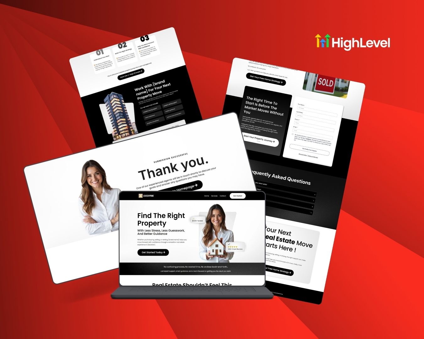 Landscaping Lead Generation Funnel Bundle - Red Themed – Image 3