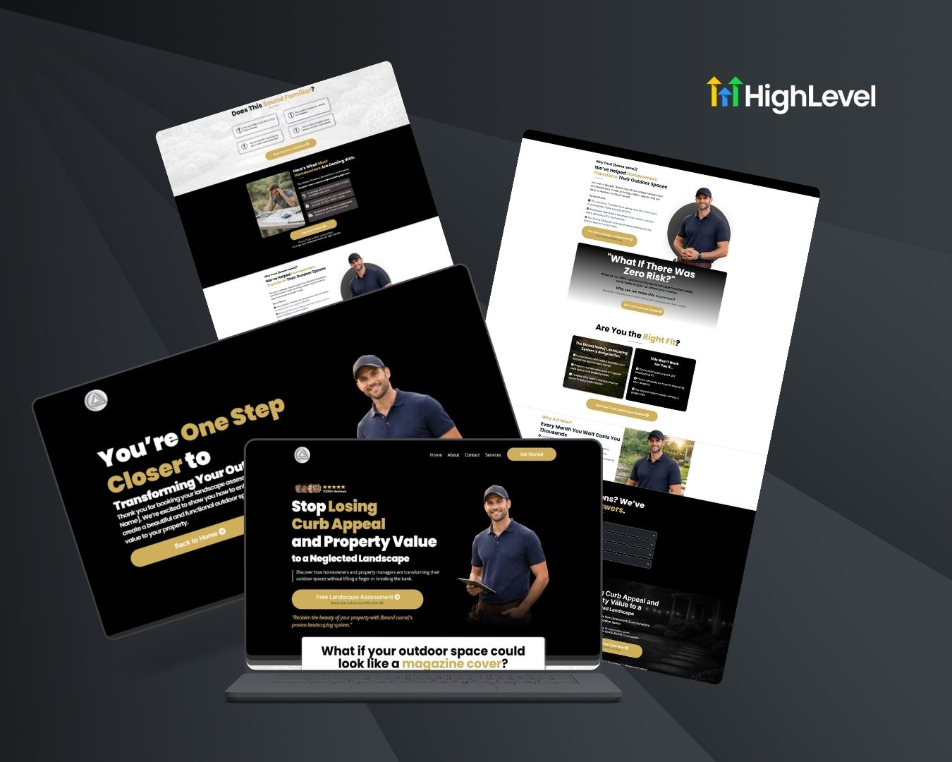 Landscaping Lead Generation Funnel Bundle - Black Themed – Image 3