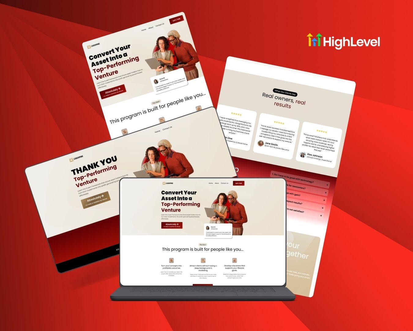 Local Business Lead Generation Funnel Bundle - Red. & Gold Themed – Image 3