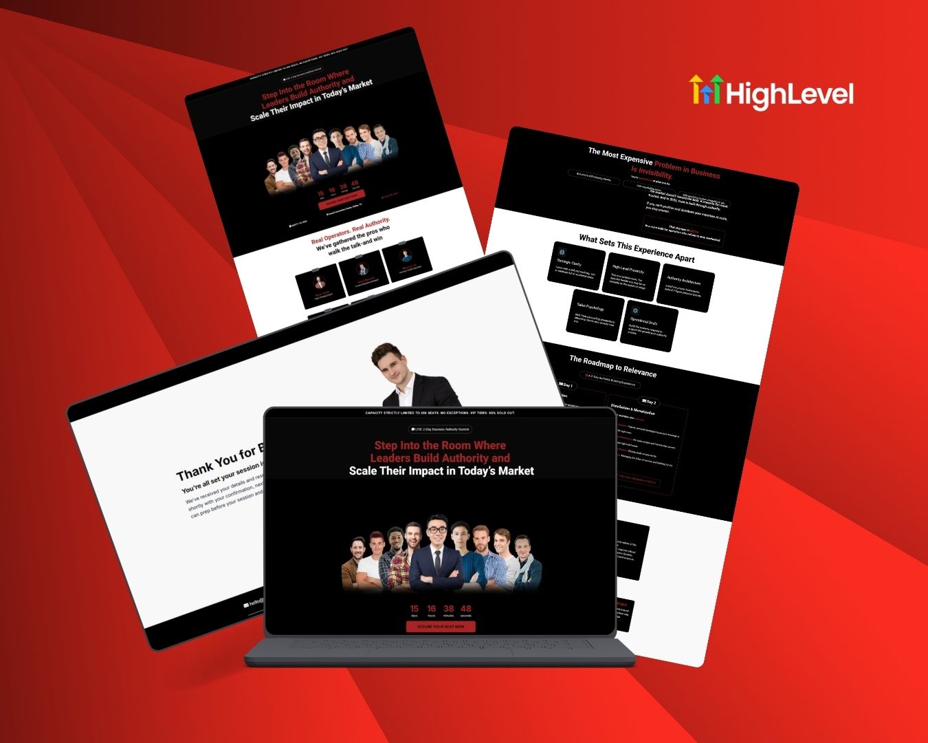 Event Registration Funnel Bundle - Red Themed – Image 3