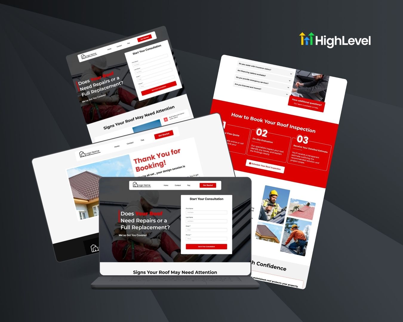 Roofing Contractor Lead Funnel Bundle - Black Themed – Image 3