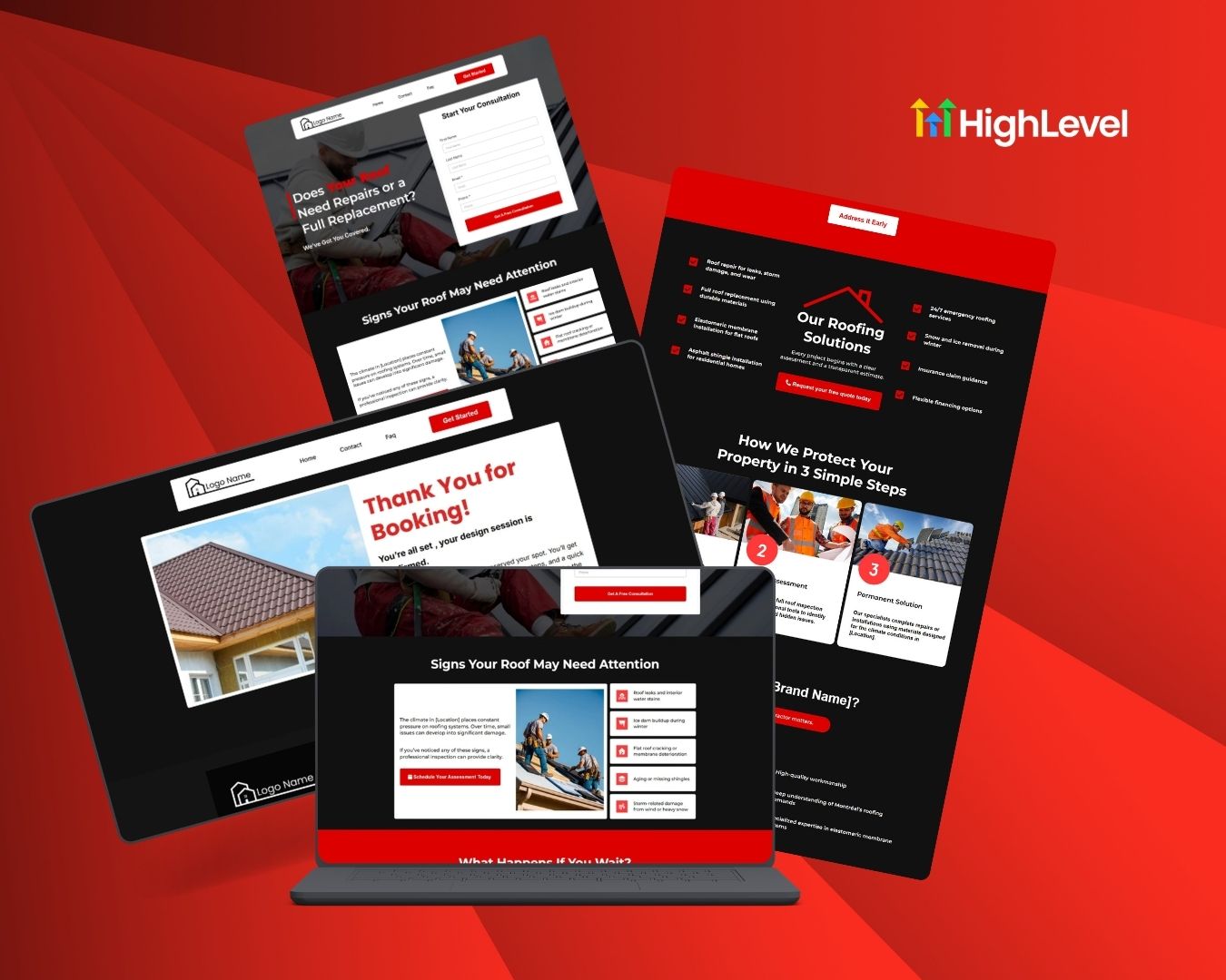 Roofing Contractor Lead Funnel Bundle - Red Themed – Image 3