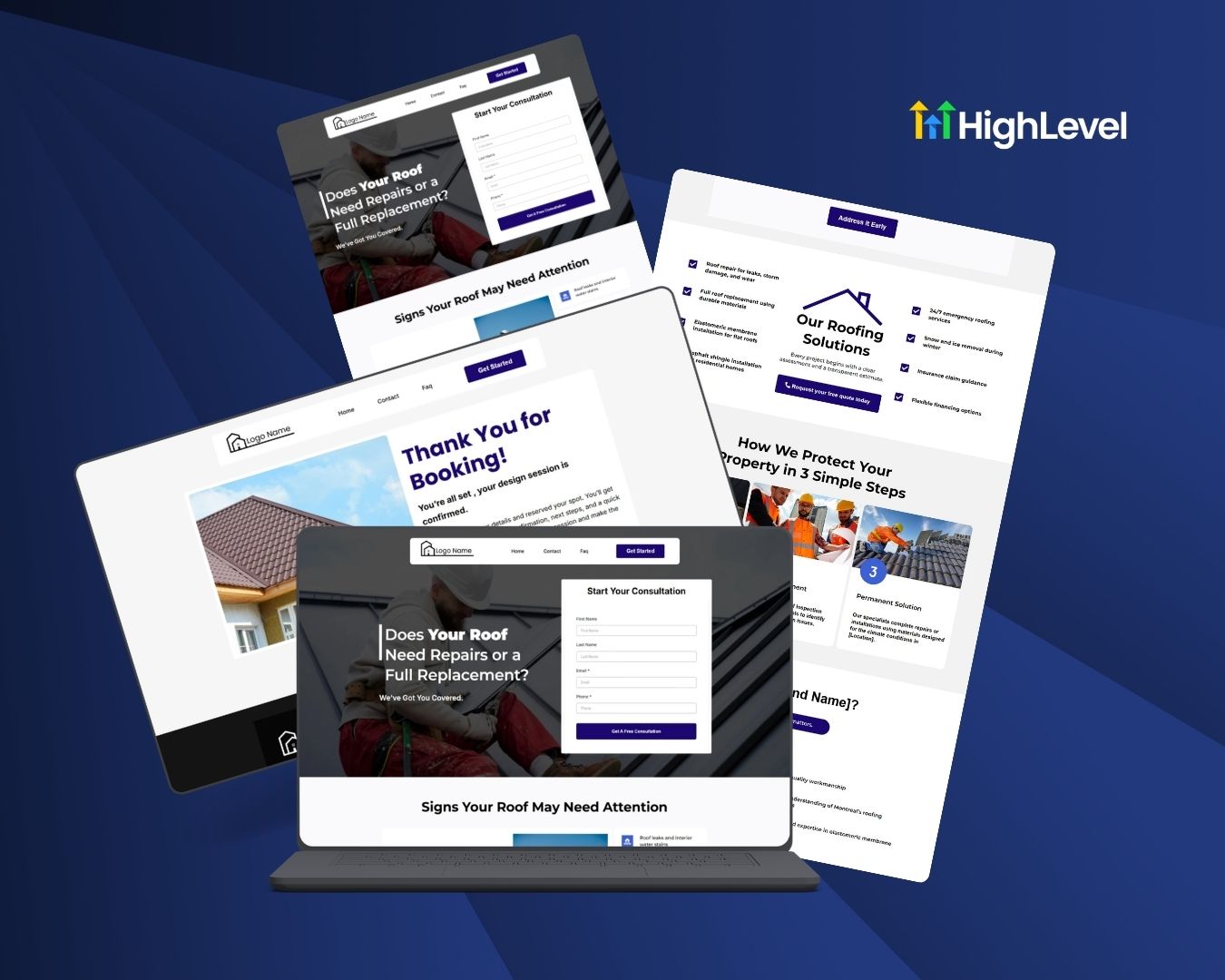 Roofing Contractor Lead Funnel Bundle - Blue Themed – Image 3