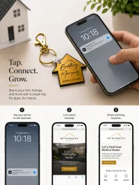 Custom NFC Acrylic Keychains – Personalized Tap-to-Share Keychains – Image 2