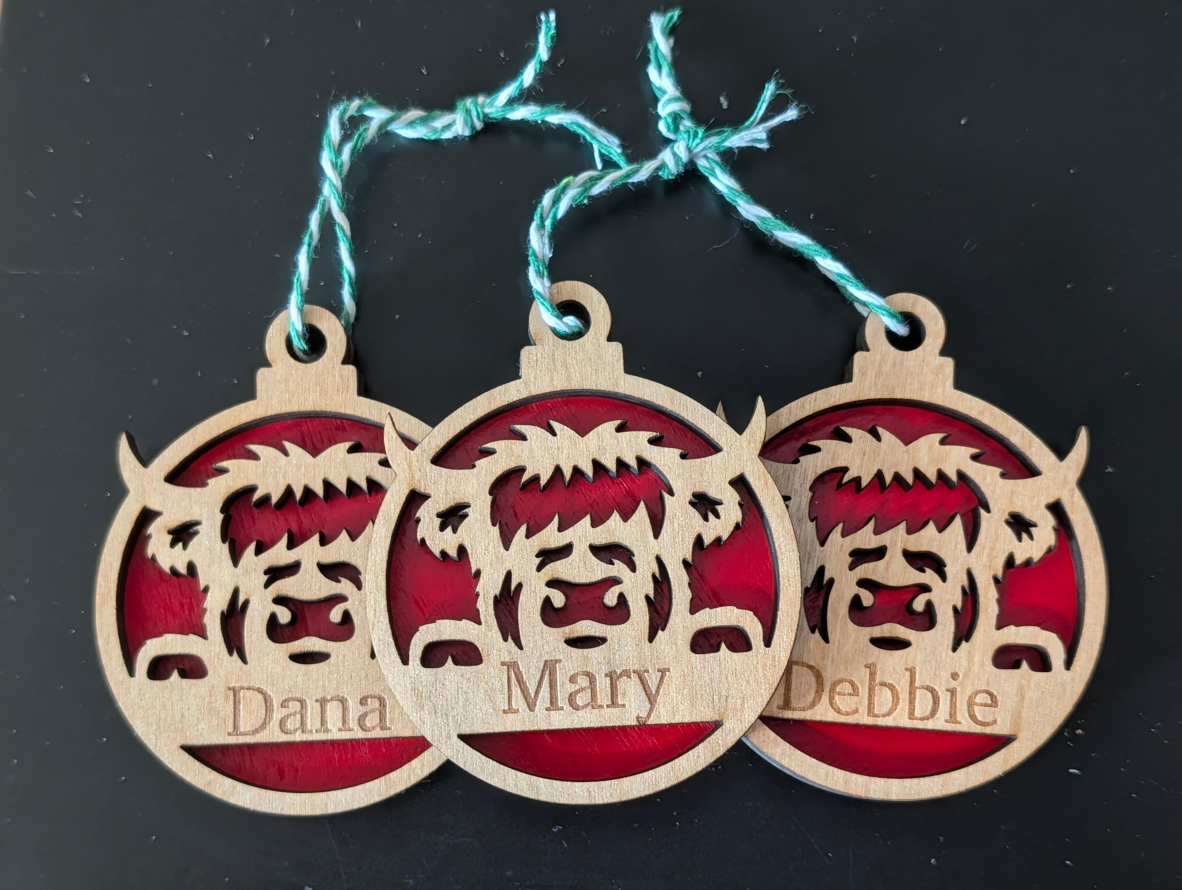 Layered Wood Ornaments – Image 3