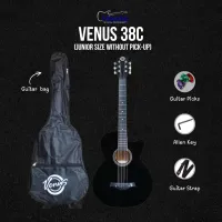 VENUS / SIZE 38' / 38C / WITHOUT PICK-UP – BLACK