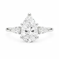 Brooke 3ct Pear Engagement Ring – Image 1