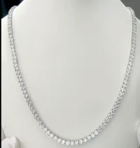 Jennifer 18" 14k gold Lab Diamond Tennis Necklace – Image 2