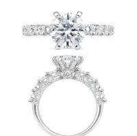 Samantha 3ct Lab Diamond Engagement Ring – Image 1