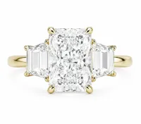 Dolly 4.20ctw Radiant Lab Diamond Engagement Ring – Image 1