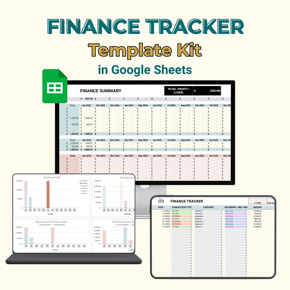 Finance Tracker Template Kit – Image 1