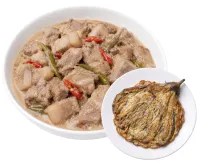BIKOL EXPRESS – TORTANG TALONG, PLAIN RICE