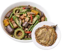 PAKBET – TORTANG TALONG, PLAIN RICE