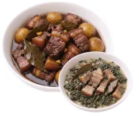  PORK ADOBO – LAING, PLAIN RICE