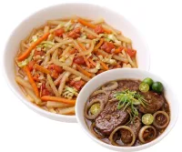 GINISANG LABANOS  – BEEF STEAK, PLAIN RICE