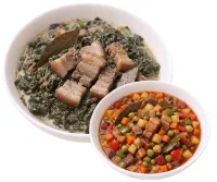 LAING – MENUDO, PLAIN RICE