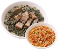 LAING – GINISANG LABANOS , PLAIN RICE
