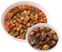 MENUDO  – PORK ADOBO, PLAIN RICE