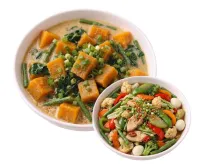 GINATAANG KALABASA  – CHOPSUEY, PLAIN RICE