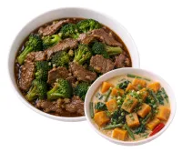 BEEF WITH BROCOLLI  – GINATAANG KALABASA, MIKI BIHON