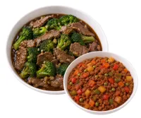 BEEF WITH BROCOLLI  – PICADILLO, PLAIN RICE