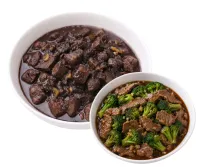 DINUGUAN  – BEEF WITH BROCOLLI, PLAIN RICE