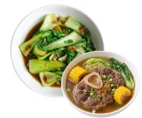 GINISANG BOKCHOY – BULALO, PLAIN RICE