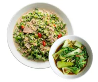 GISING GISING  – GINISANG BOKCHOY, PLAIN RICE