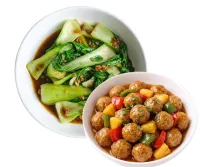 GINISANG BOKCHOY – MEAT BALLS WITH SWEET AND SOUR SAUCE , MIKI BIHON