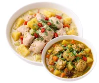 PININYAHANG MANOK  – CHICKEN CURRY, PLAIN RICE