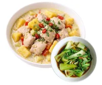 PININYAHANG MANOK  – GINISANG BOKCHOY, PLAIN RICE