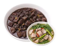 DINUGUAN  – SINIGANG NA BABOY , PLAIN RICE