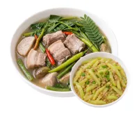 SINIGANG NA BABOY  – GINISANG SAYOTE, PLAIN RICE