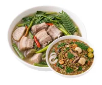 SINIGANG NA BABOY  – MONGO, PLAIN RICE
