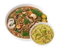MONGGO – GINISANG SAYOTE, PLAIN RICE