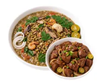 MONGGO – TENDERLOIN TIPS, PLAIN RICE