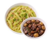 GINISANG SAYOTE – PORK ADOBO, MIKI BIHON