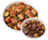 CRISPY PORK  – PORK ADOBO, PLAIN RICE