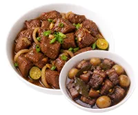TENDERLOIN TIPS  – PORK ADOBO, PLAIN RICE