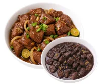 TENDERLOIN TIPS  – DINUGUAN, PLAIN RICE
