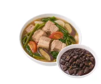SINIGANG NA BABOY  – DINUGUAN, PLAIN RICE