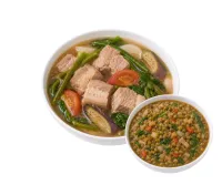 SINIGANG NA BABOY  – MONGO, PLAIN RICE