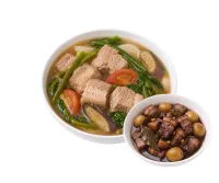 SINIGANG NA BABOY  – PORK ADOBO, PLAIN RICE