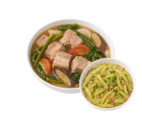 SINIGANG NA BABOY  – GINISANG SAYOTE, PLAIN RICE