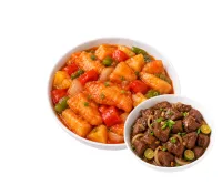 SWEET AND SOUR FISH FILLET – TENDERLOIN TIPS , PLAIN RICE