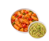SWEET AND SOUR FISH FILLET – GINISANG SAYOTE , PLAIN RICE