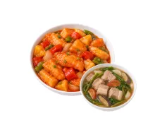 SWEET AND SOUR FISH FILLET – SINIGANG NA BABOY , PLAIN RICE