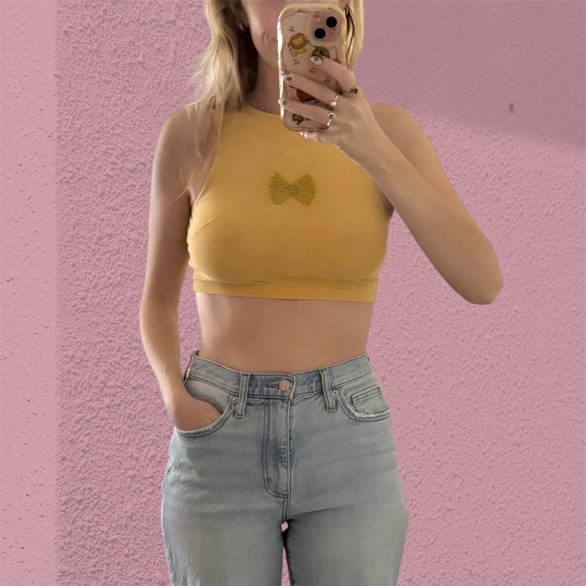 Bowtie Pasta Cropped Top – Image 3