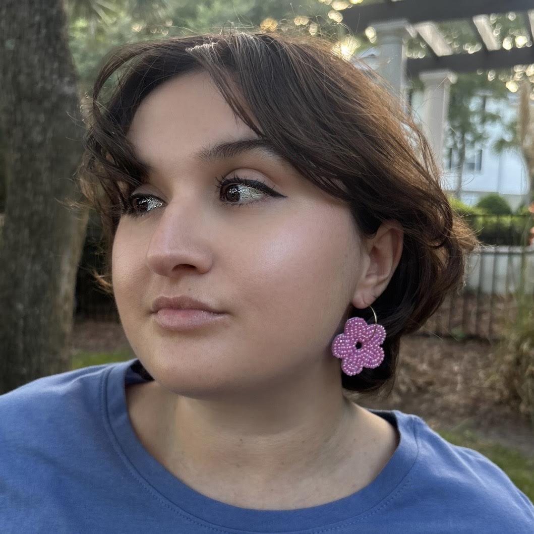 Flower Hoop Earrings – Image 2