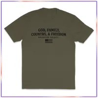 God & Family - VL100 Volunteer Knitwear™ Black Font – Olive, M